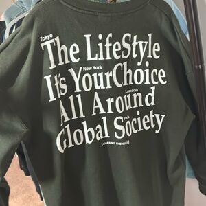 Olive green long sleeve shirt